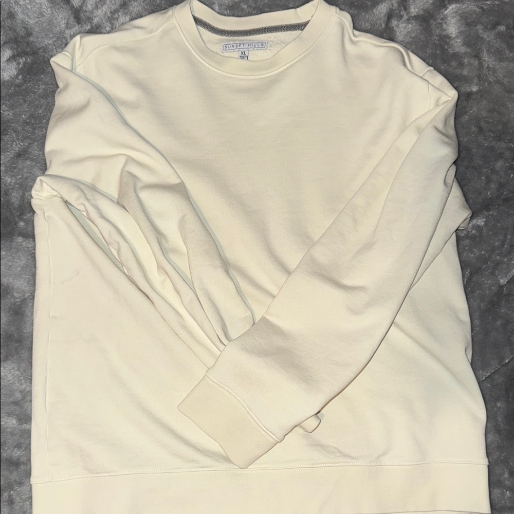 Classic Cream Crewneck Sweater